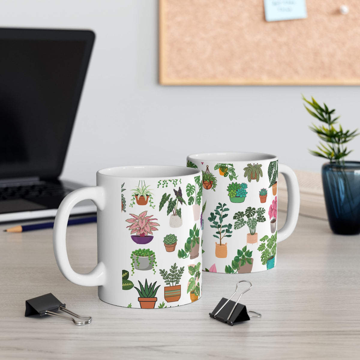 Colorful Houseplant Lover Ceramic Coffee Cup (11oz, 15oz)