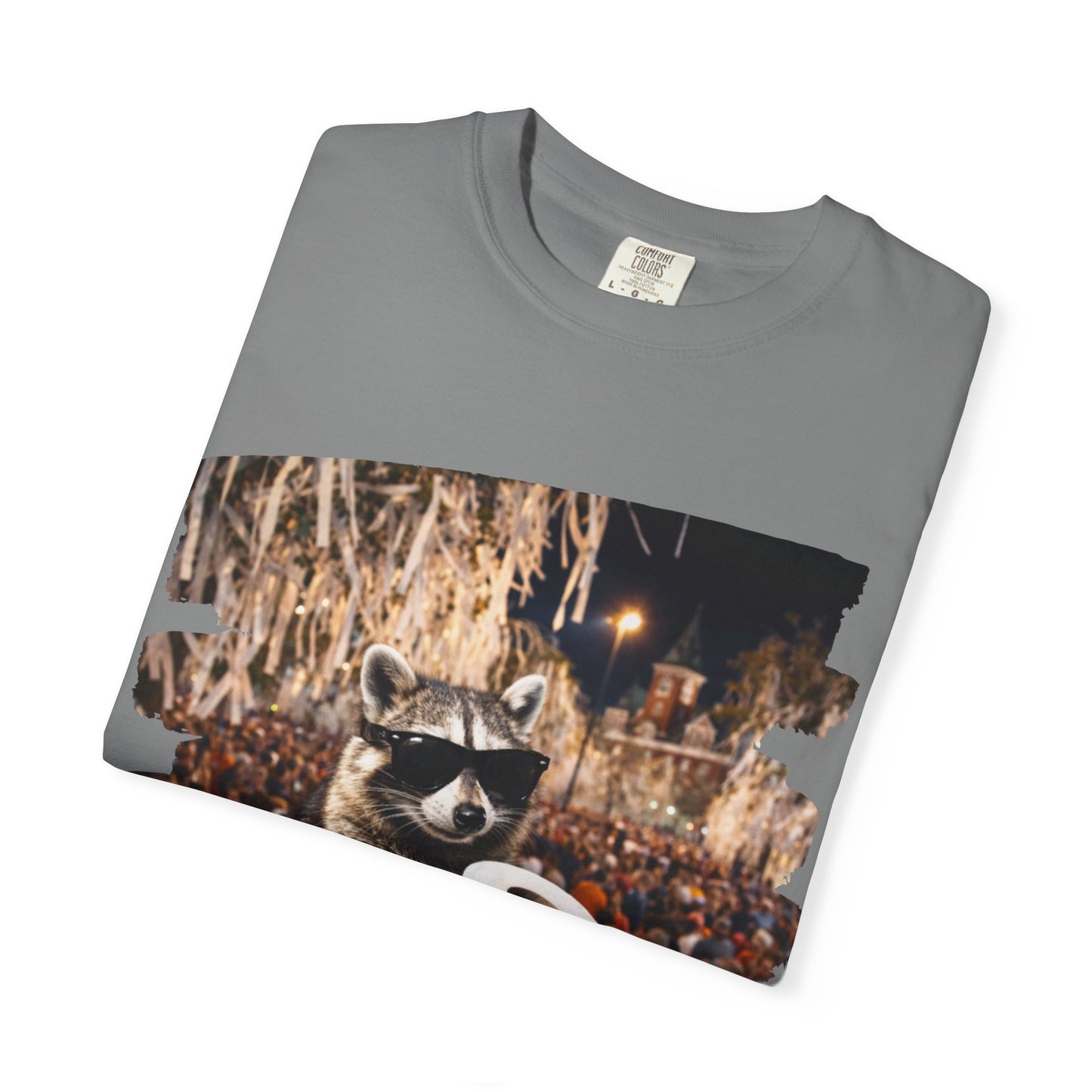Raccoon Football T-Shirt — Comfort Colors Garment-Dyed Tee
