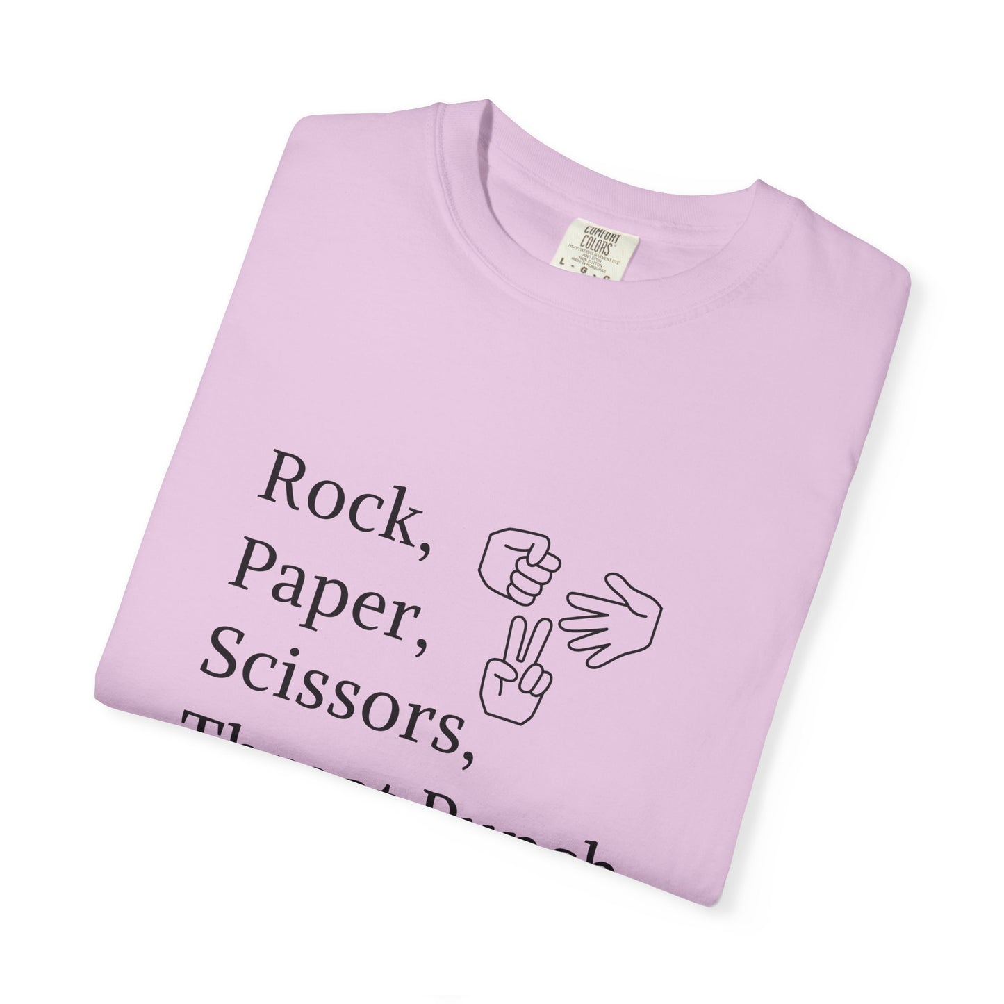 Rock Paper Scissors Throat Punch T-Shirt — Funny Adult Graphic Tee