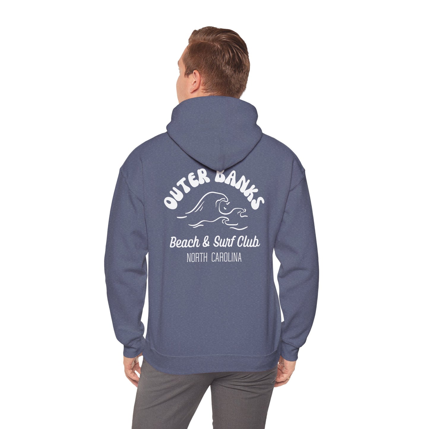 Outer Banks Beach Surf Club Adult Hoodie, Coastal Sweatshirt, Vacation Apparel, Beach Lover Gift, Coastal Style Pullover, for women