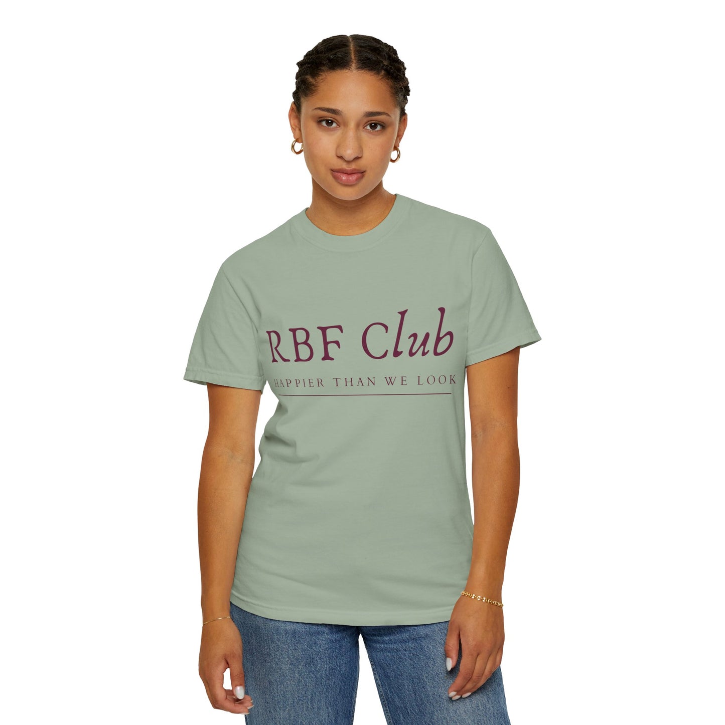 RBF Club T-Shirt — "Happier Than We Look" Unisex Graphic Tee