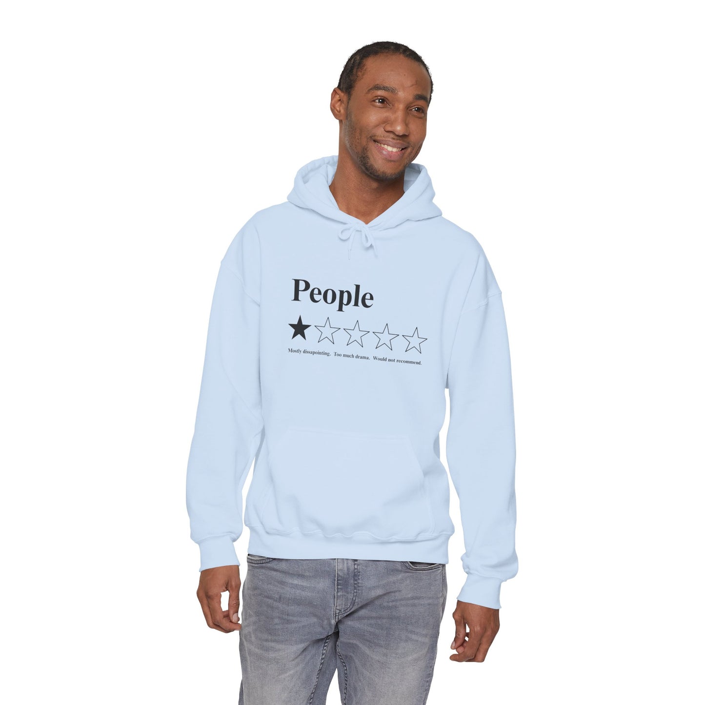 People 1-Star Hoodie — Funny Sarcastic Rating Pullover