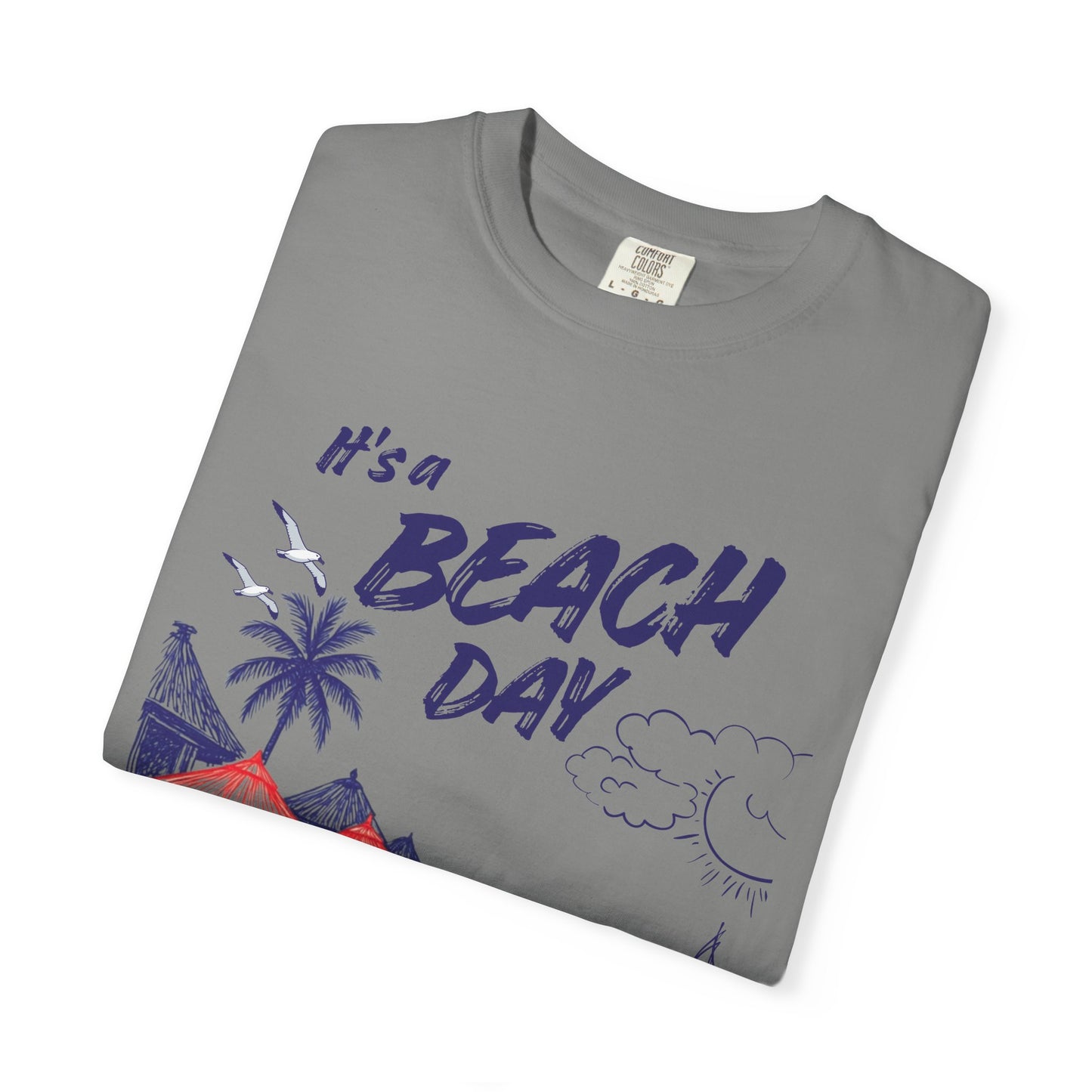 Beach Day Beach Night T-Shirt — Front & Back Beach Scene Unisex Tee