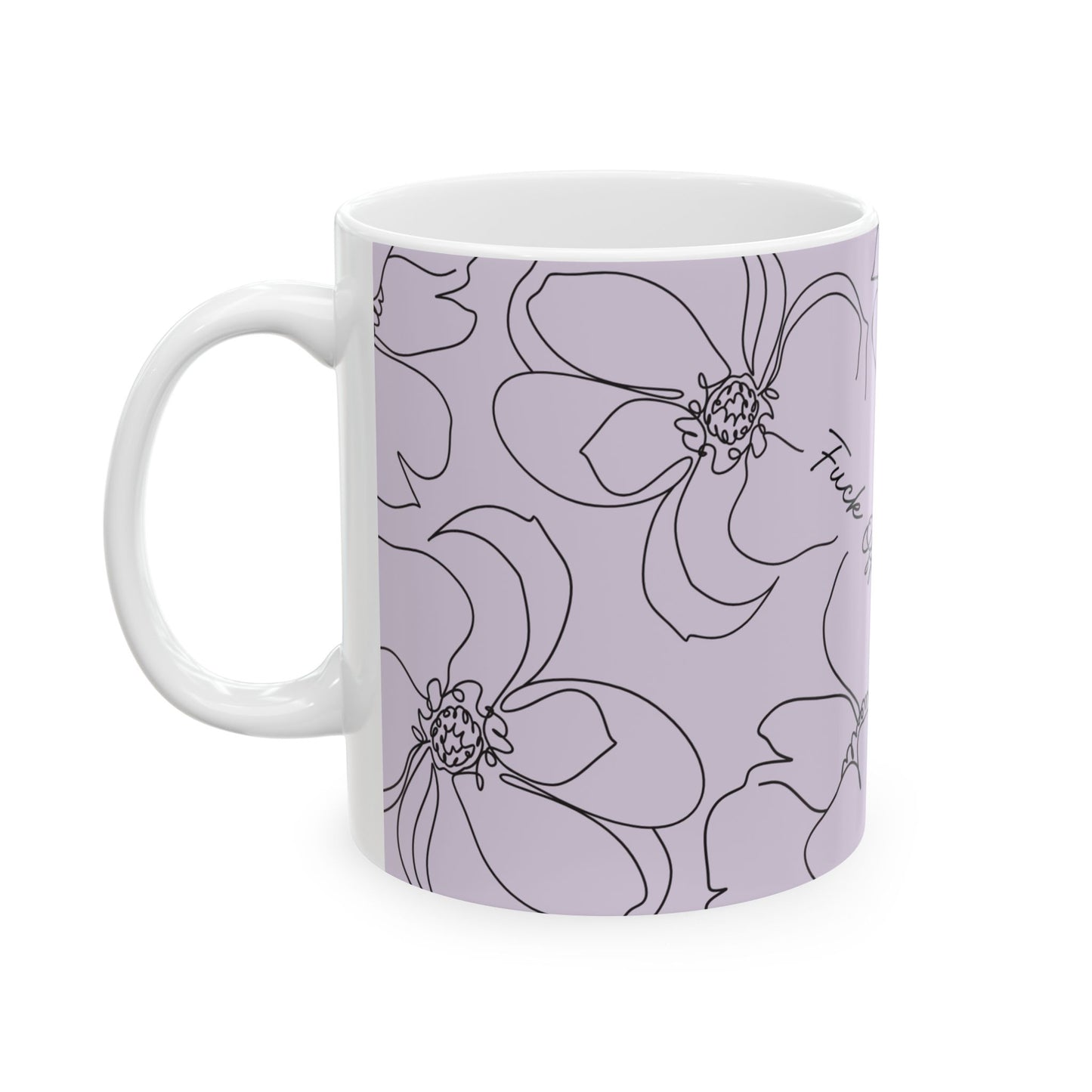 Floral "F" Off Ceramic Mug | Coffee and Tea Lover Gift | Tea Cup | Housewarming, Funny Mug, Busy Mom, Peri-menopause