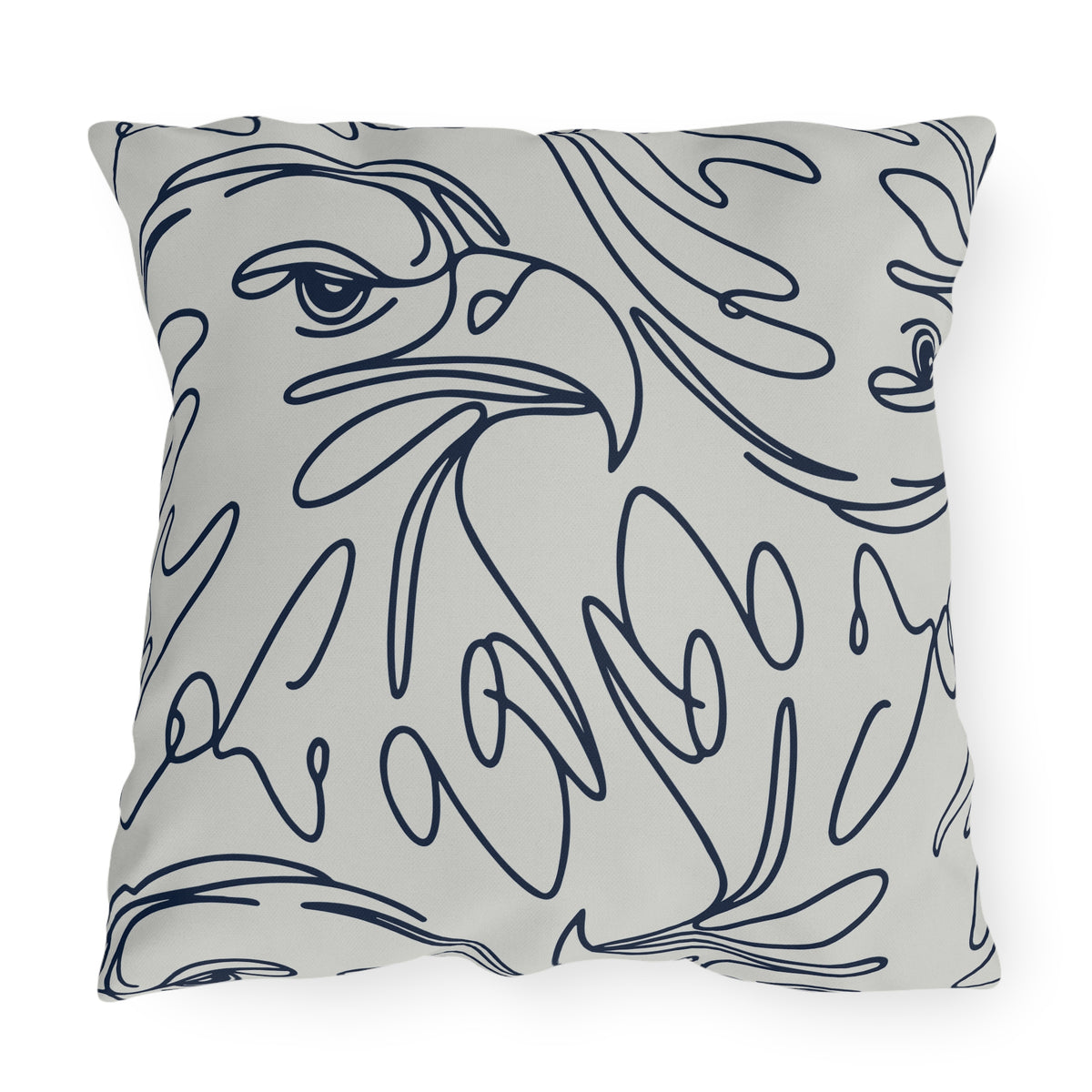 Eagle Line Art Outdoor Pillow