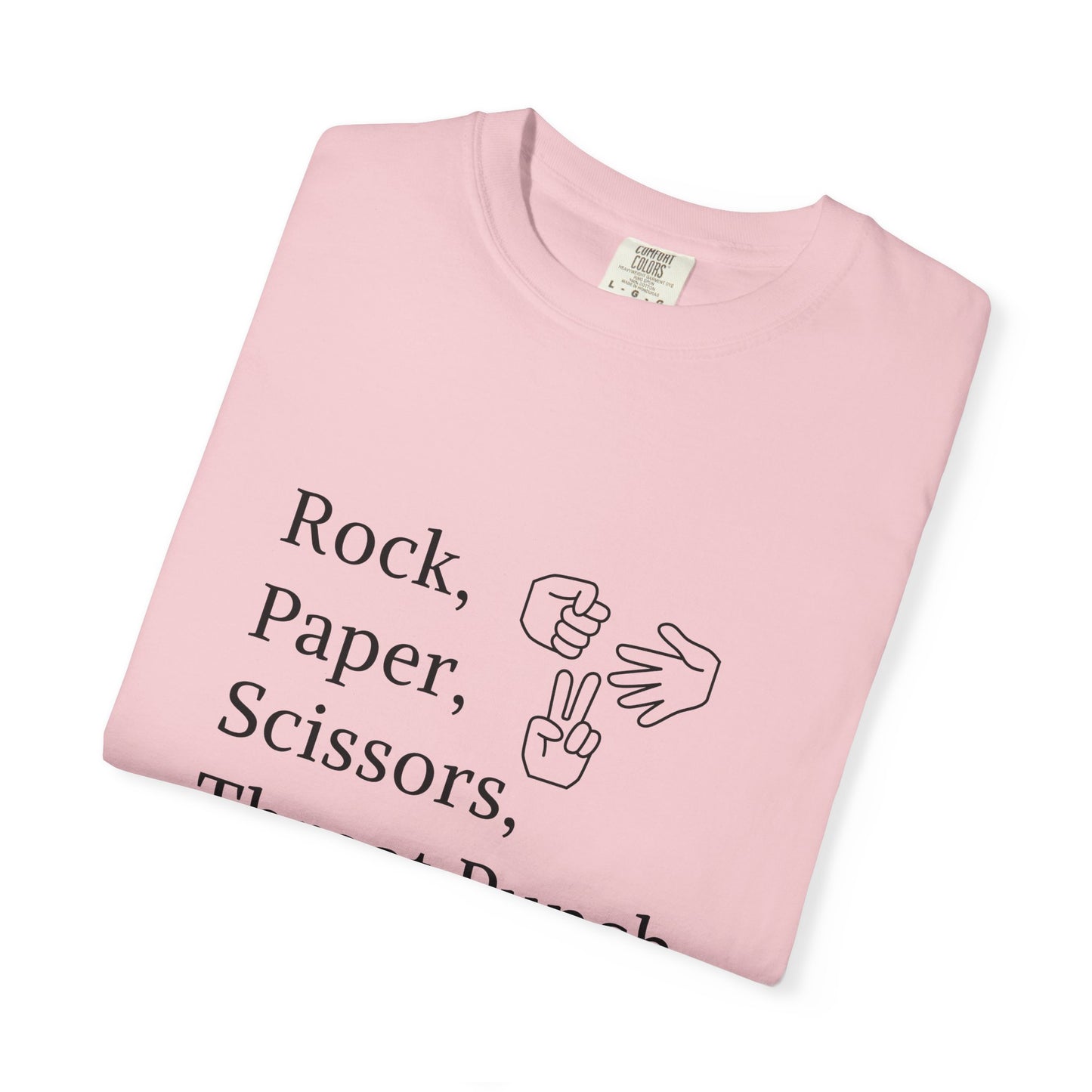 Rock Paper Scissors Throat Punch T-Shirt — Funny Adult Graphic Tee