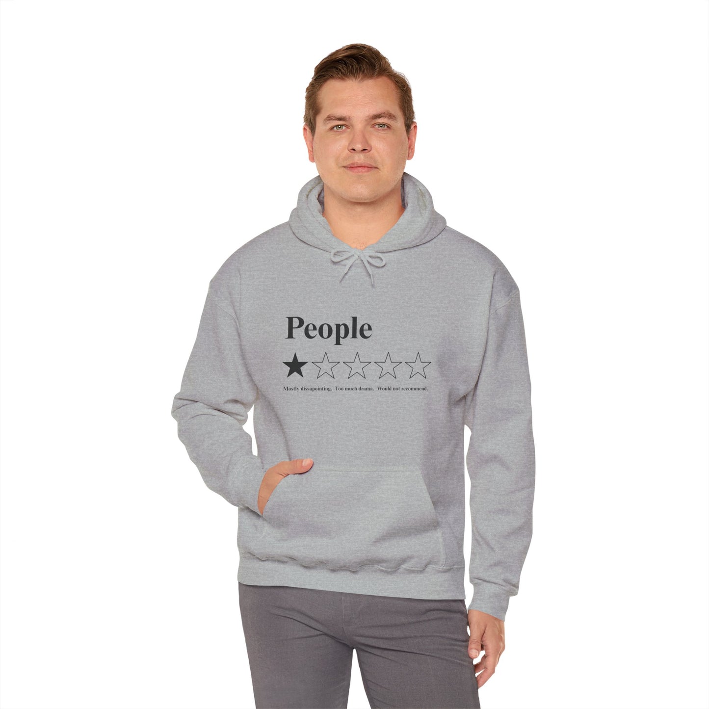 People 1-Star Hoodie — Funny Sarcastic Rating Pullover