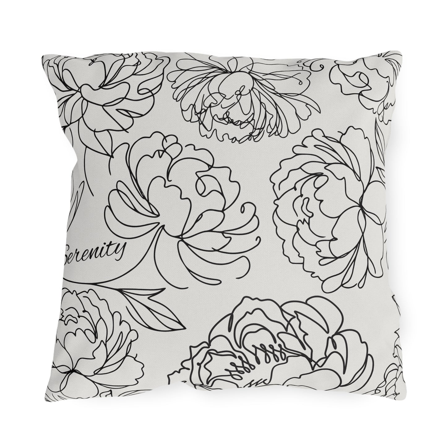 Serenity Floral Outdoor Pillows, Outdoor Decor, Garden Cushions, Patio Accessories, Home Relaxation, Water resistant, UV protection