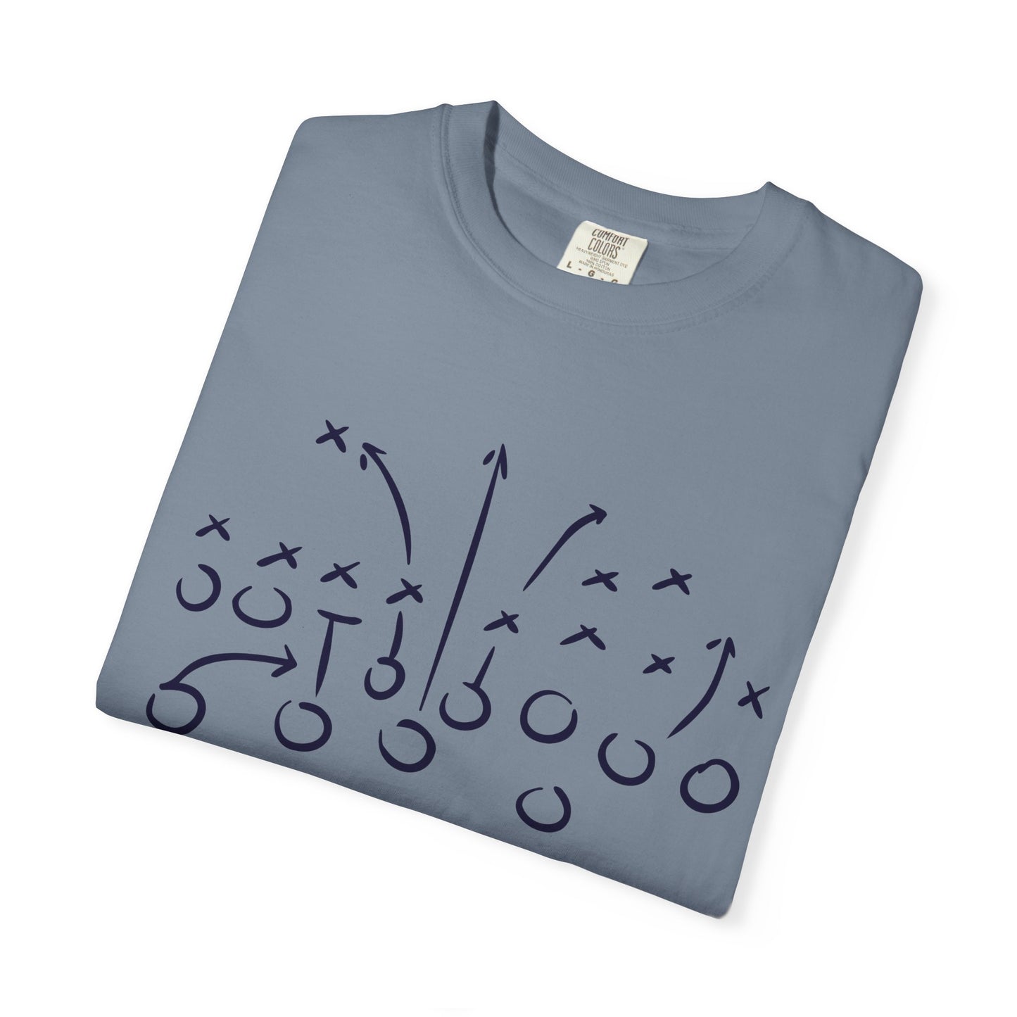 Game Day Football T-Shirt — Hand-Drawn Orange Play Routes