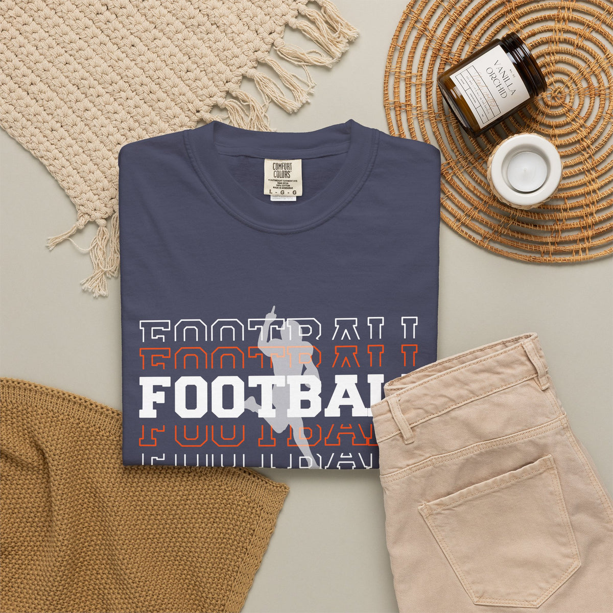 Game Day Football T-Shirt -'FOOTBALL' Front & 'GAME DAY' Back