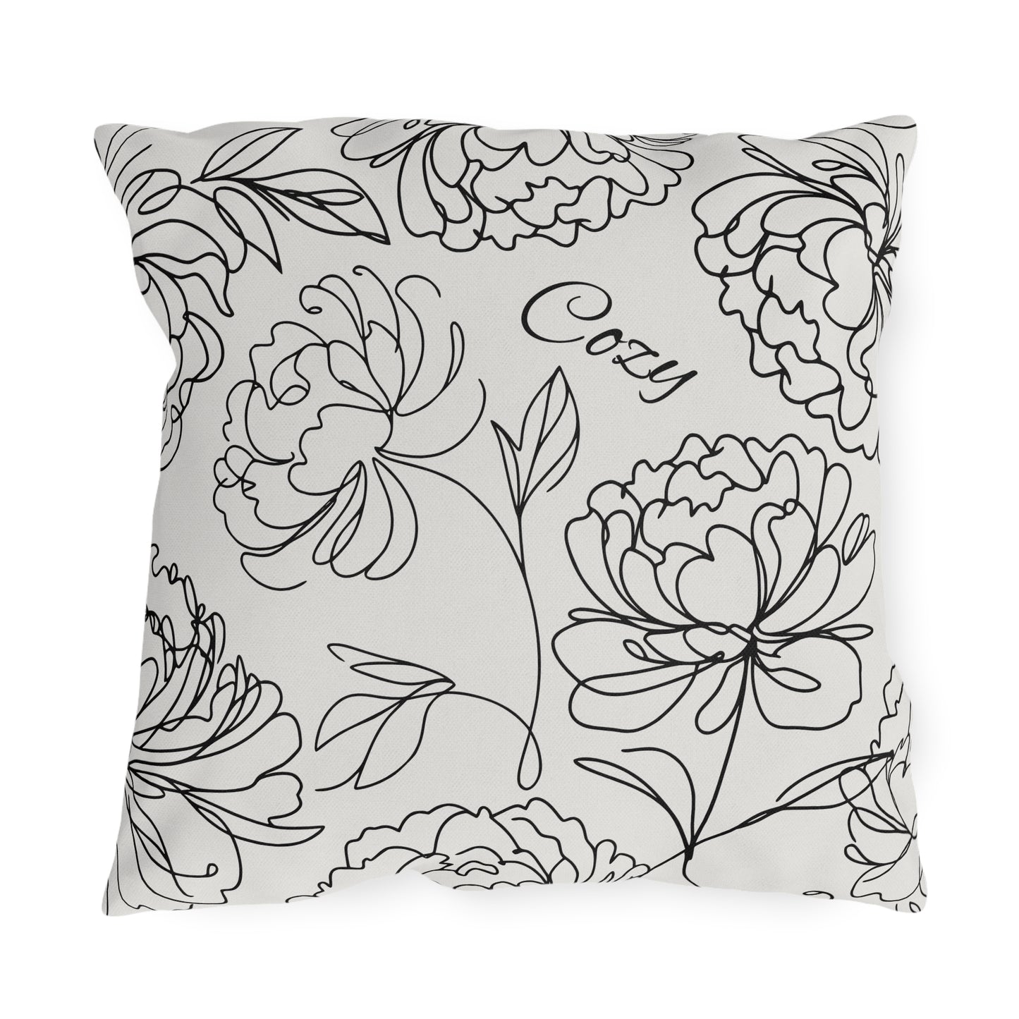 Cozy Floral Outdoor Pillows, Outdoor Decor, Garden Cushions, Patio Accessories, Home Relaxation, Water resistant, UV protection