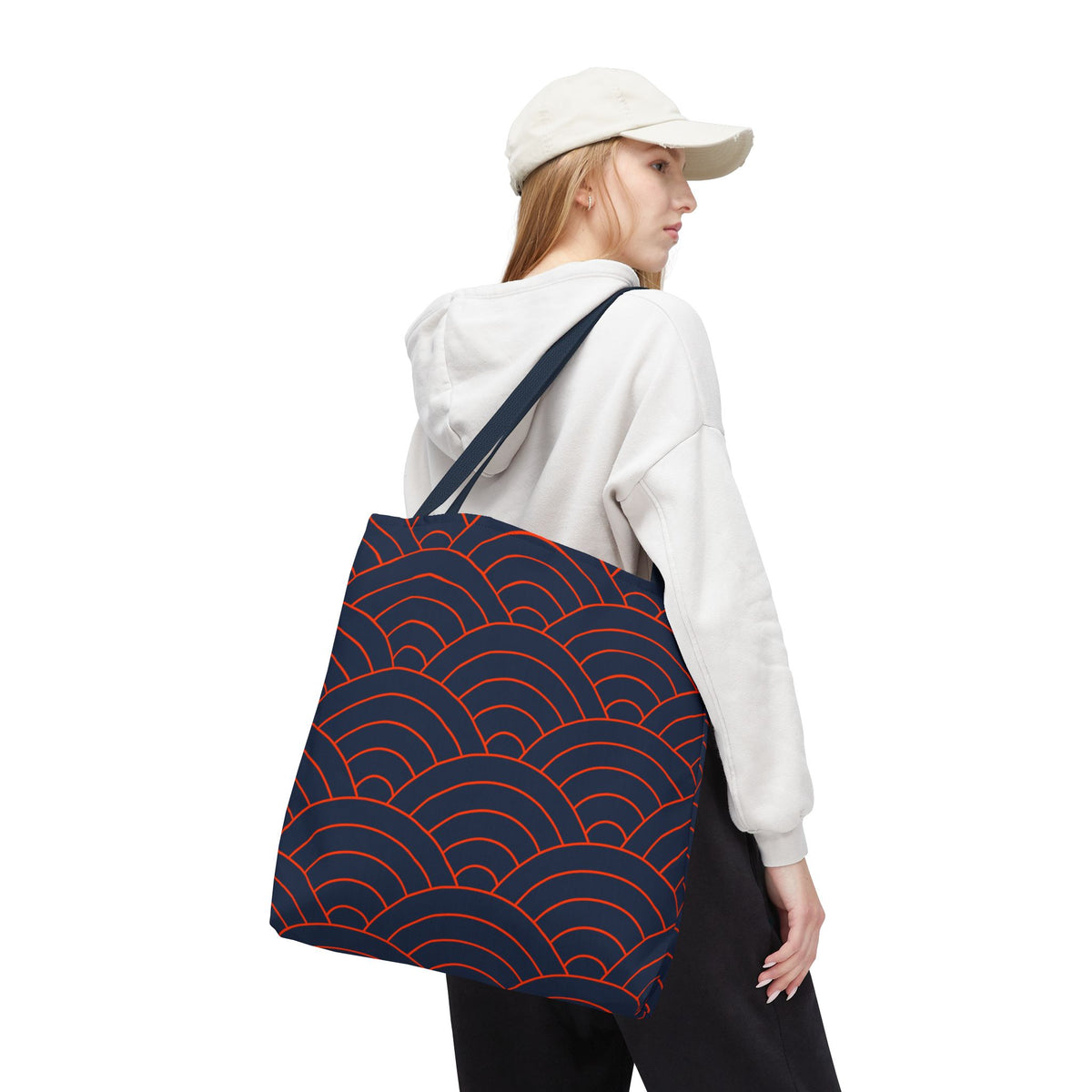 Japanese Seigaiha Wave Pattern Tote Bag