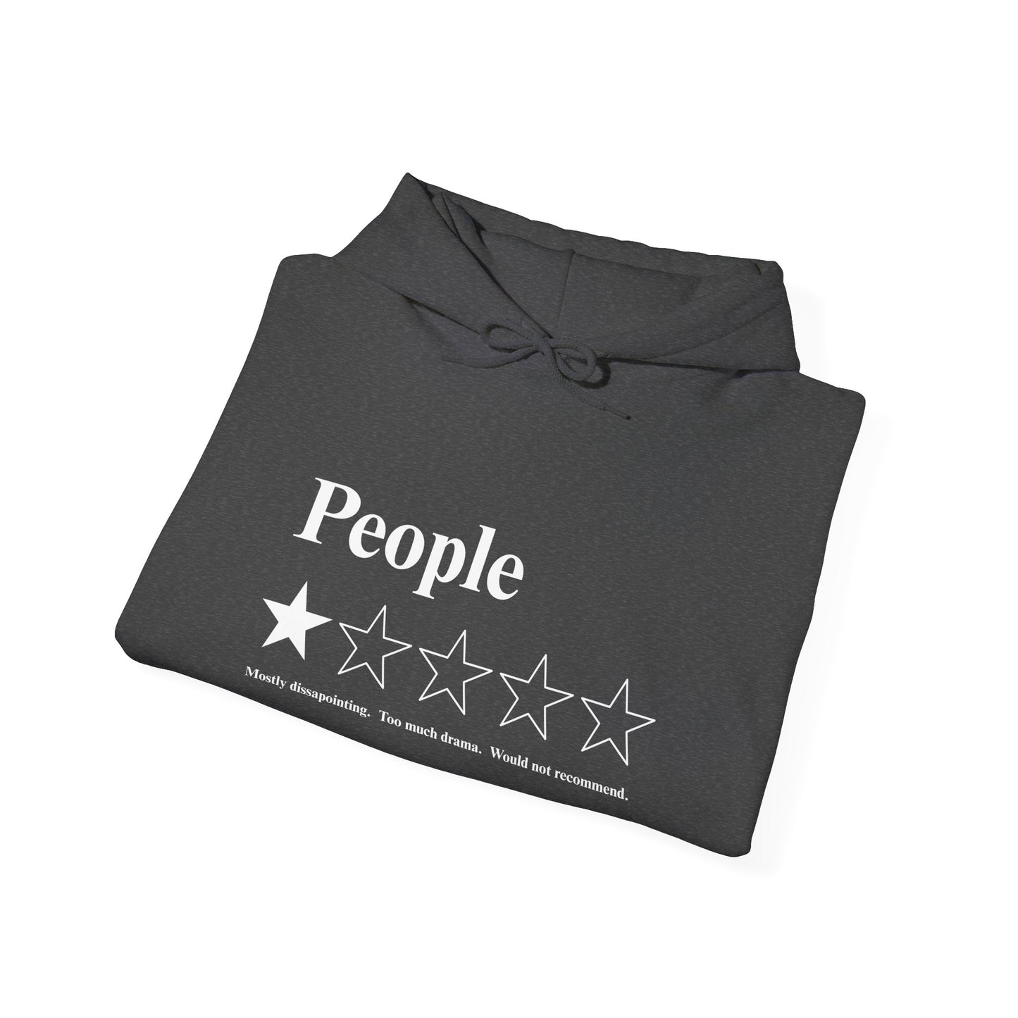 People 1-Star Hoodie — Funny Sarcastic Rating Pullover