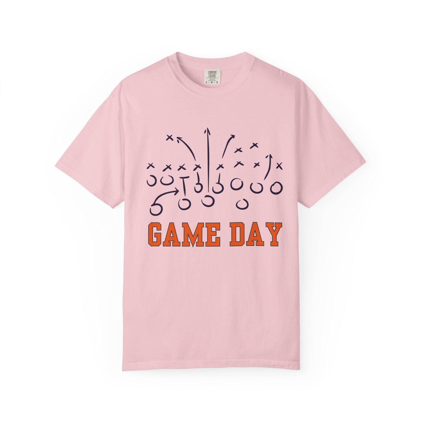 Game Day Football T-Shirt — Hand-Drawn Orange Play Routes
