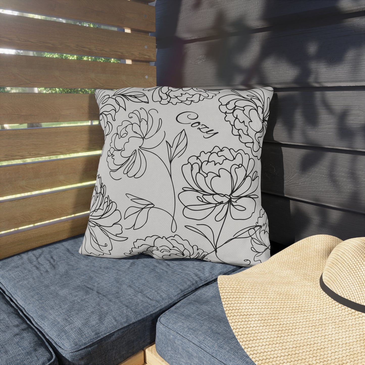 Cozy Floral Outdoor Pillows, Outdoor Decor, Garden Cushions, Patio Accessories, Home Relaxation, Water resistant, UV protection