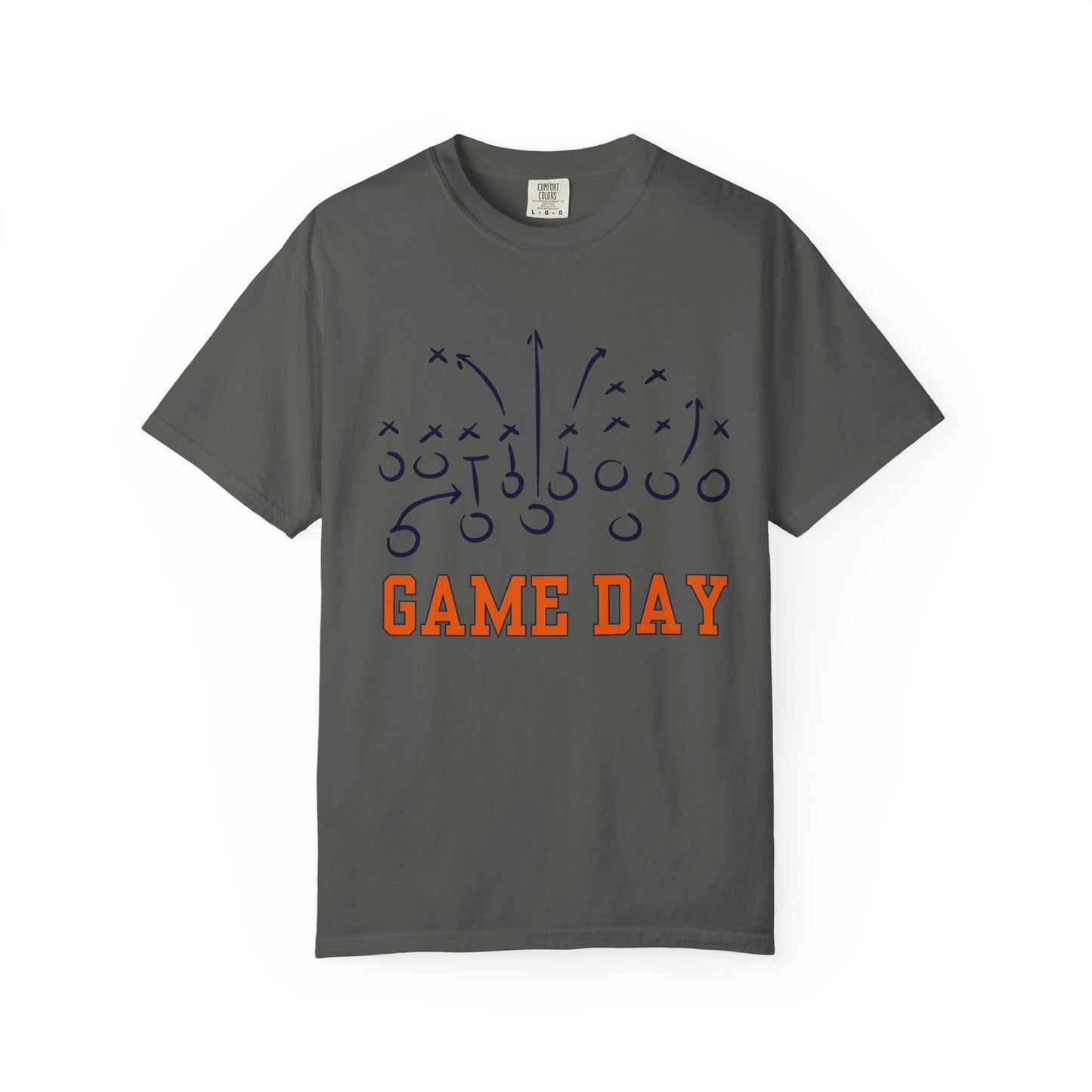 Game Day Football T-Shirt — Hand-Drawn Orange Play Routes