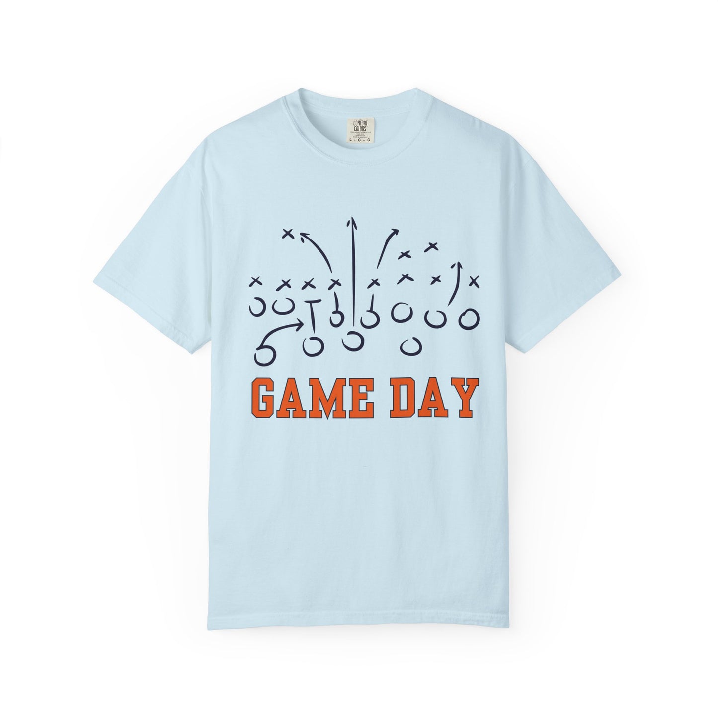 Game Day Football T-Shirt — Hand-Drawn Orange Play Routes
