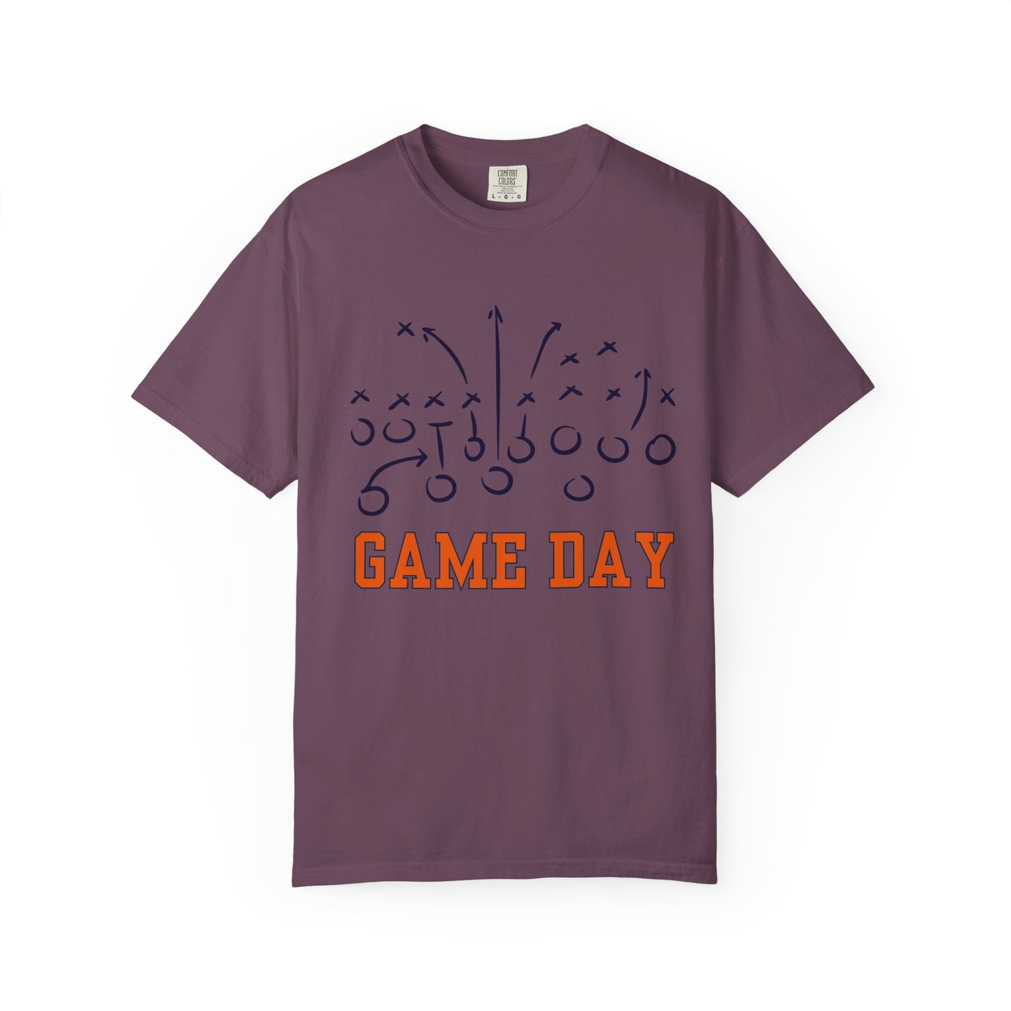 Game Day Football T-Shirt — Hand-Drawn Orange Play Routes