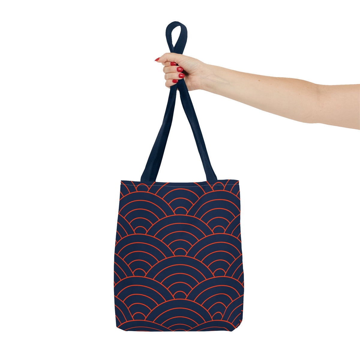 Japanese Seigaiha Wave Pattern Tote Bag