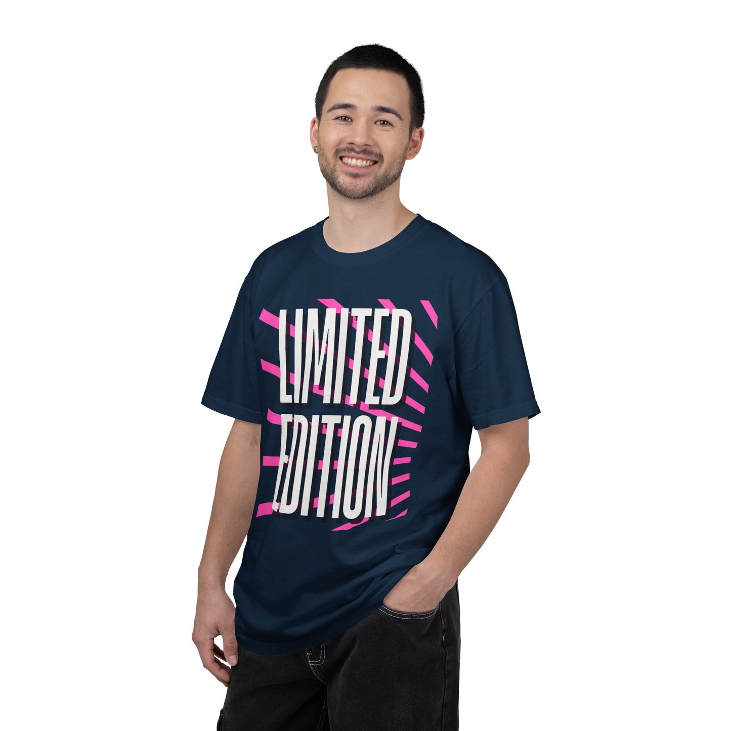 Limited Edition T-Shirt — Retro Pink Stripe Graphic