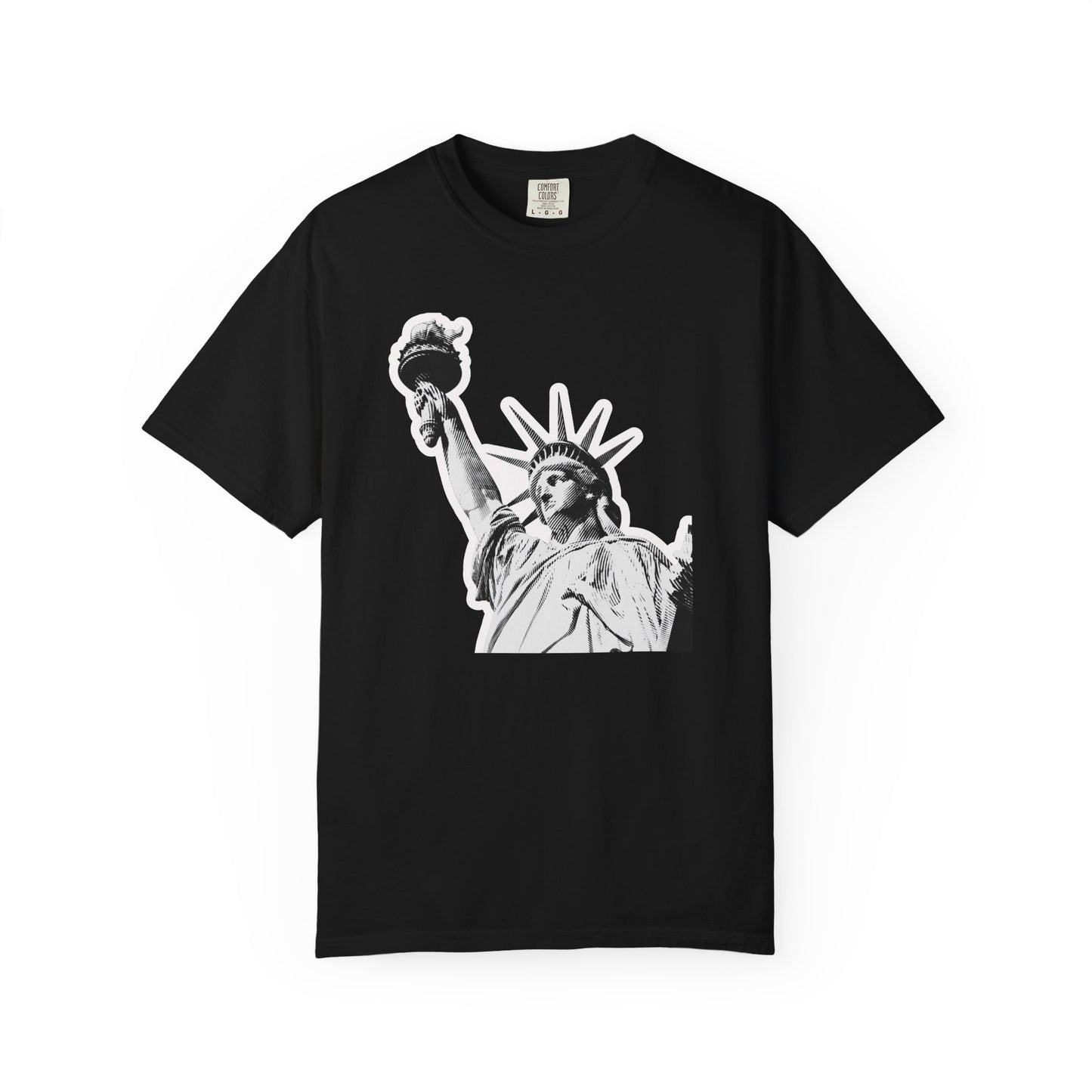 Statue of Liberty Graphic T-Shirt — Vintage Monochrome NYC Tee