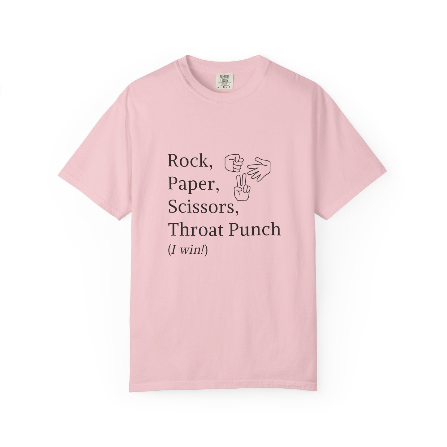 Rock Paper Scissors Throat Punch T-Shirt — Funny Adult Graphic Tee