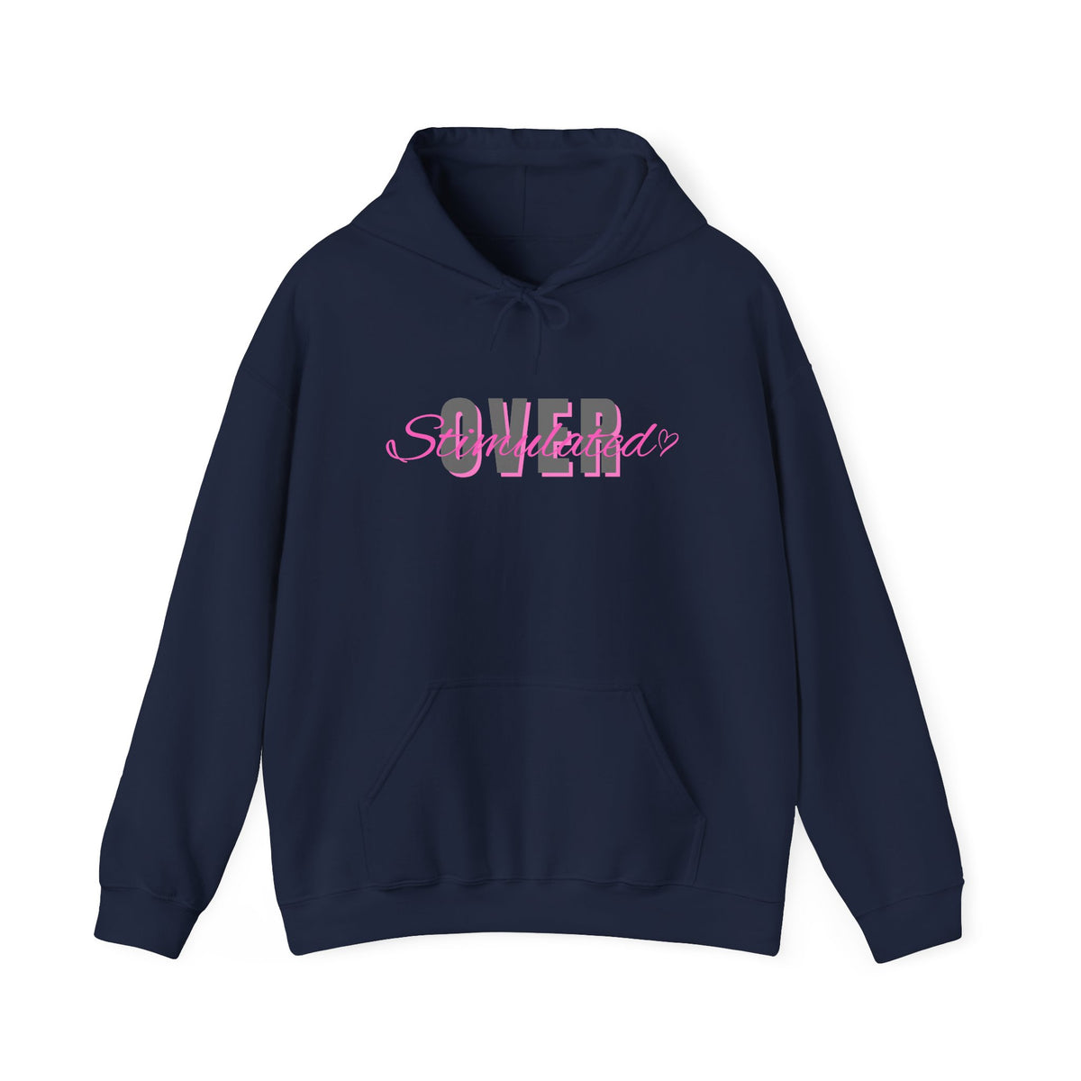 Overstimulated - Cozy Unisex Heavy Blend™ Hooded Sweatshirt, Everyday Comfort, Gift for Her, Trendy Fashion