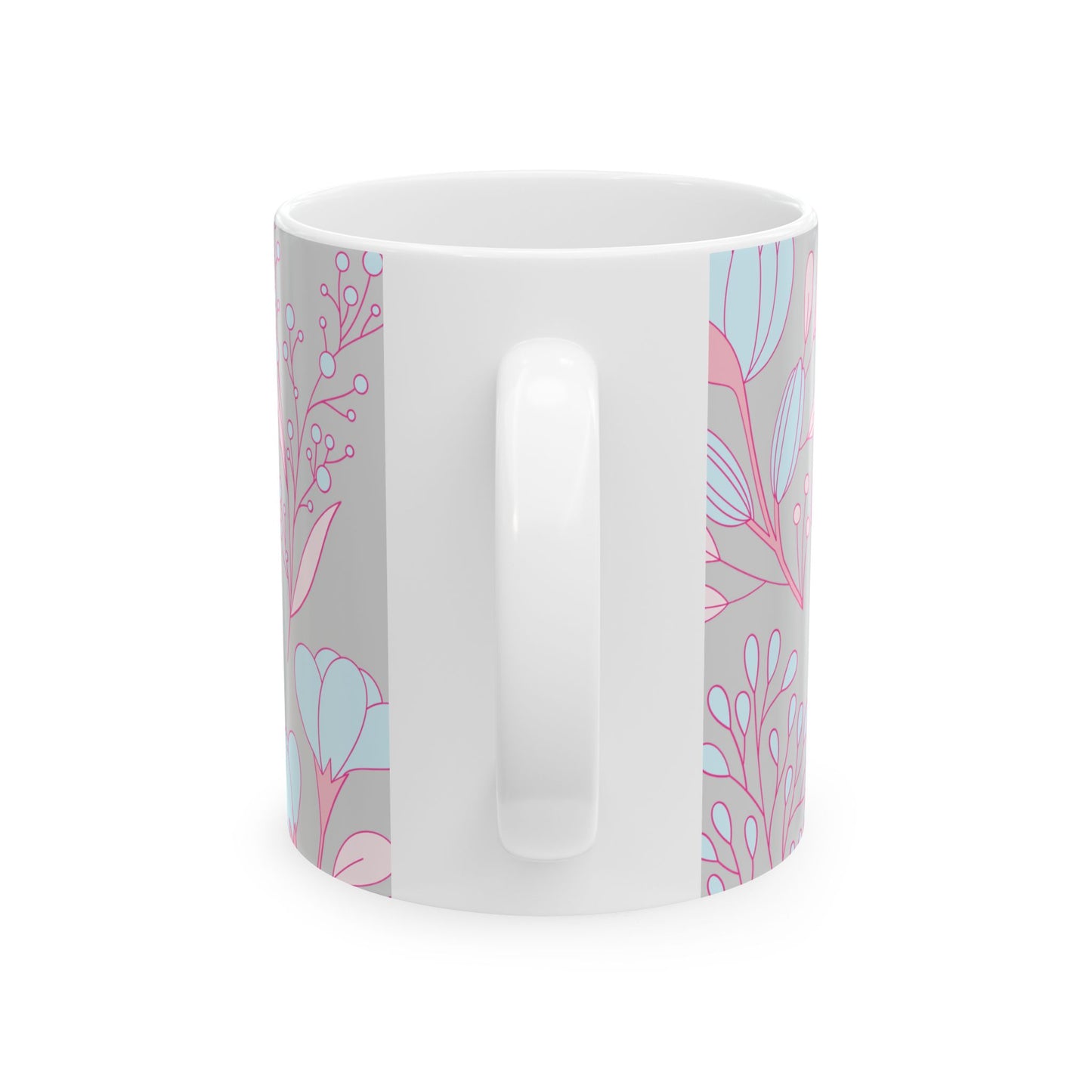Worthy Floral Ceramic Mug — Inspirational Coffee & Tea Cup, Gift for Garden Lovers (11oz/15oz)