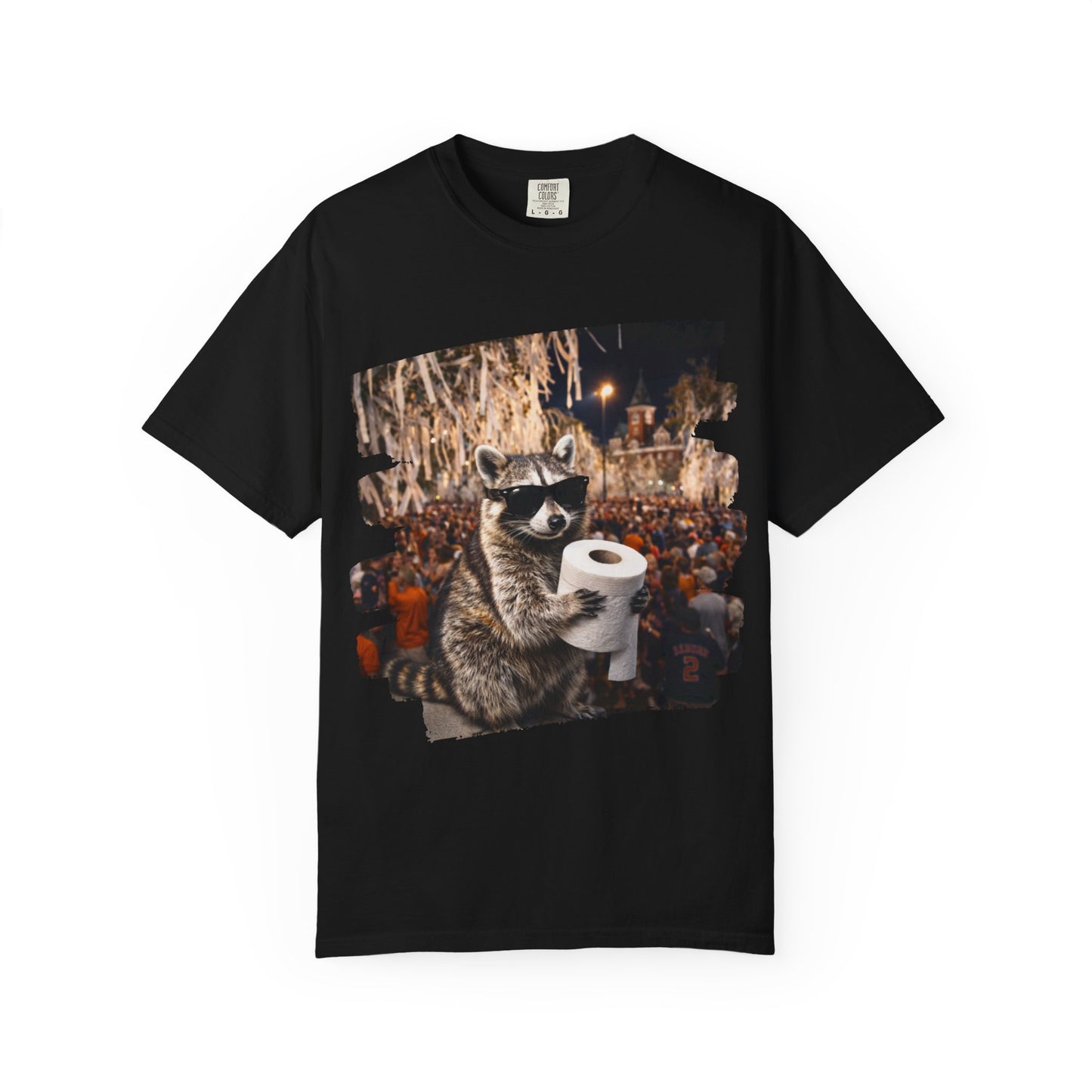 Raccoon Football T-Shirt — Comfort Colors Garment-Dyed Tee