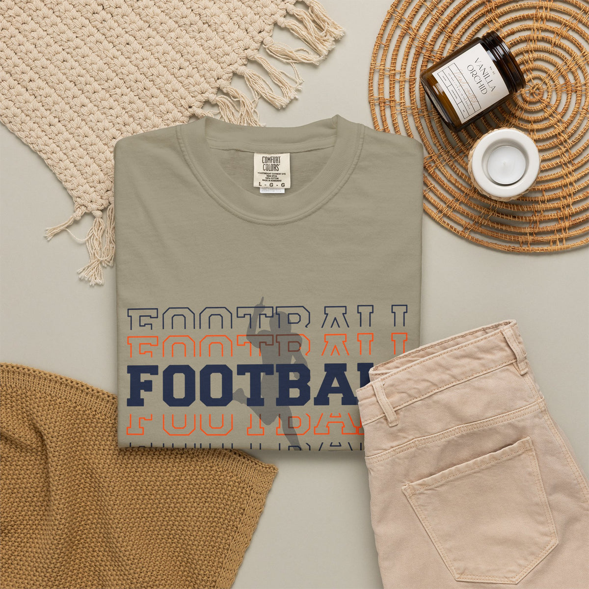 Game Day Football T-Shirt -'FOOTBALL' Front & 'GAME DAY' Back