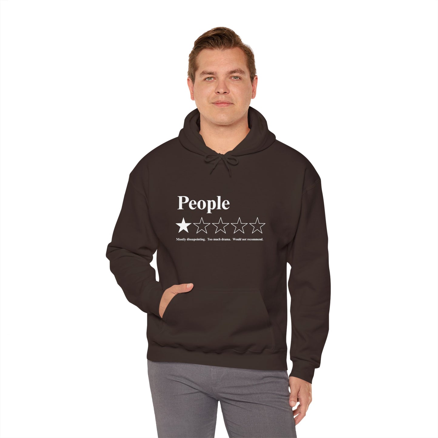People 1-Star Hoodie — Funny Sarcastic Rating Pullover