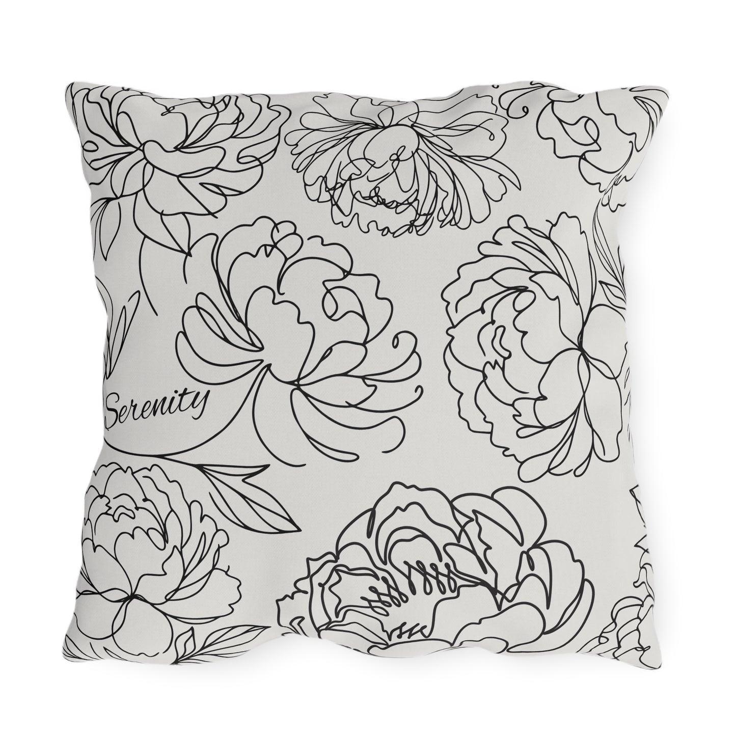 Serenity Floral Outdoor Pillows, Outdoor Decor, Garden Cushions, Patio Accessories, Home Relaxation, Water resistant, UV protection