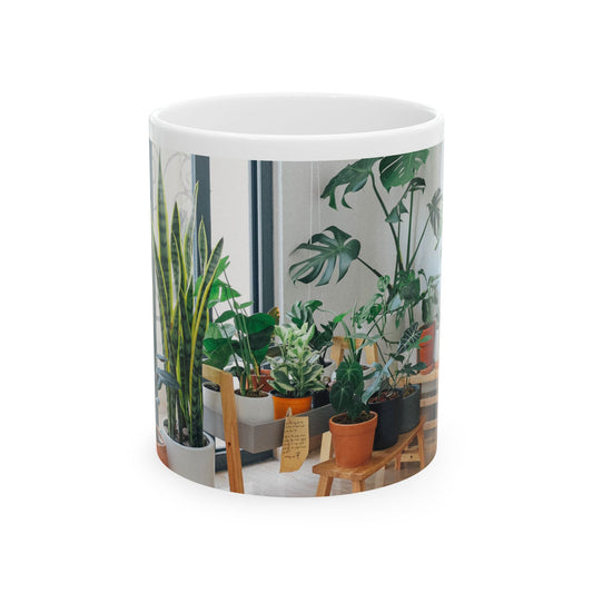 It's Way Too Peopley Outside, Ceramic Mug, House Plant Lover Gift, Tea of Coffee Cup, Funny Drinkware, Gift for Her, Indoor Garden Mug