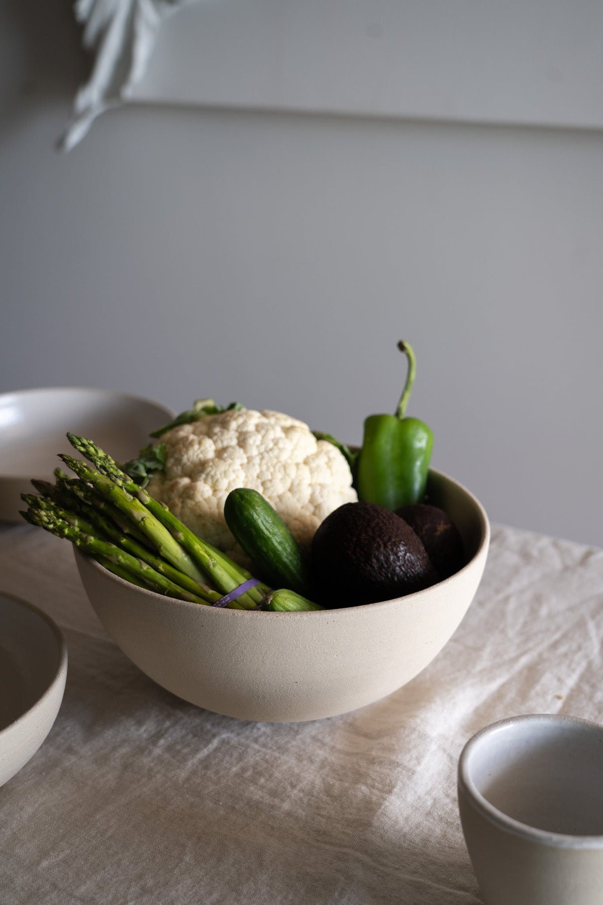 Stoneware Large Fruit Bowl with Transparent Glaze