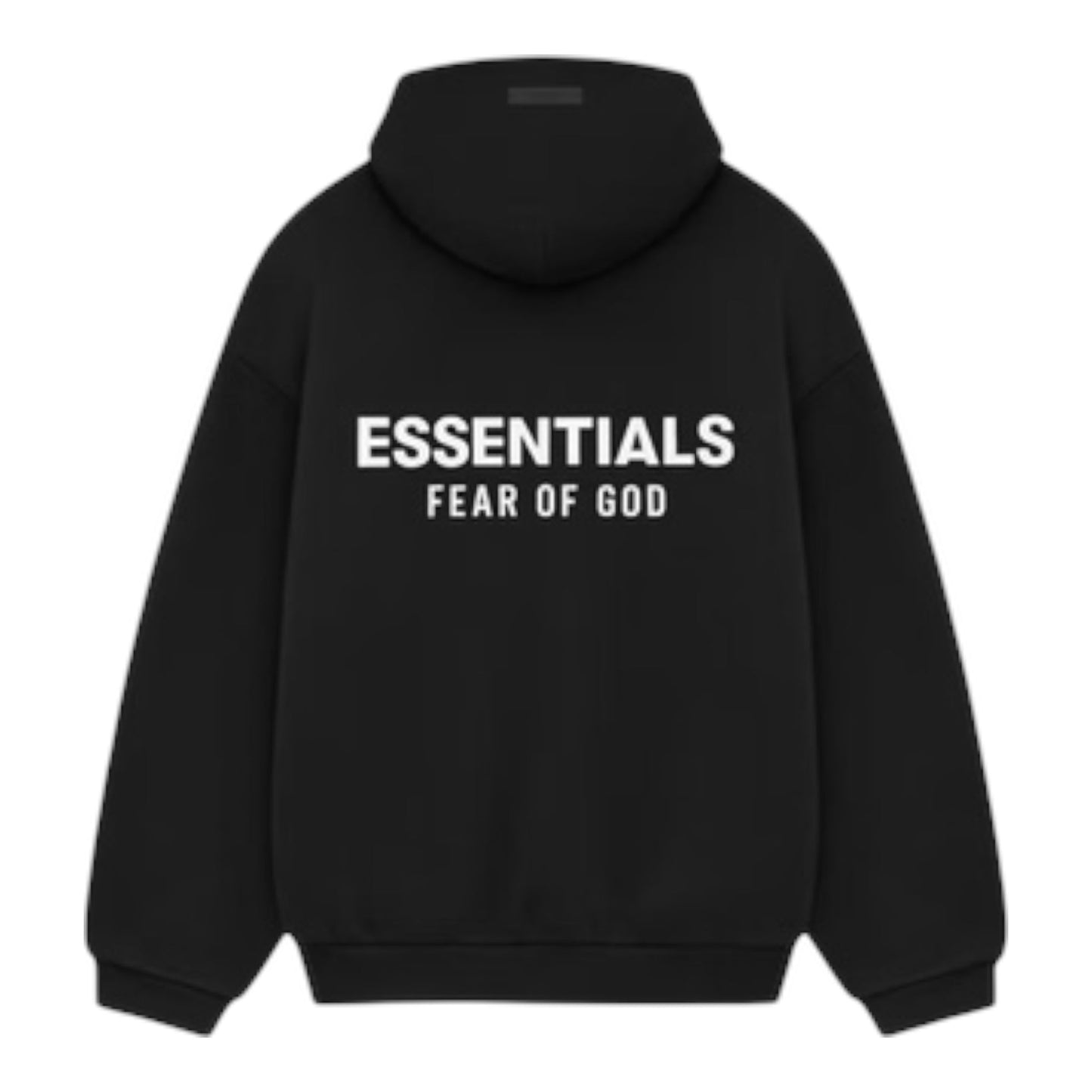 Essentials Fear of God Fleece Hoodie Black- Authentic Essentials Brand