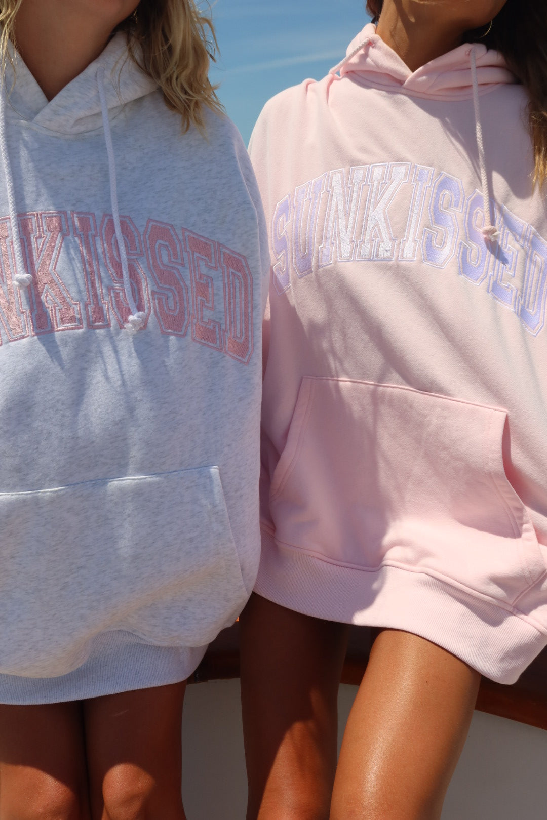 Light Pink Varsity Embroider Hoodie