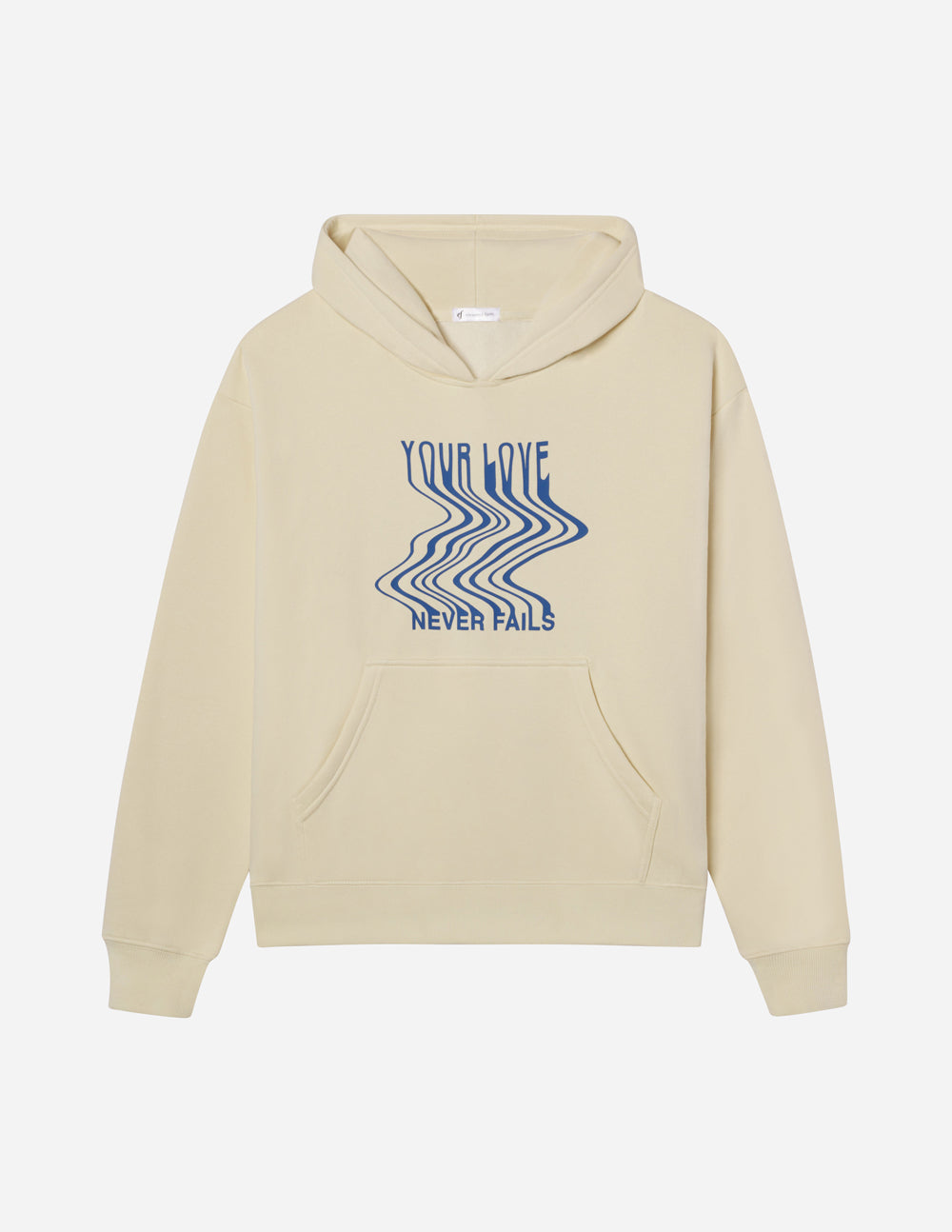 Love Never Fails Cream Unisex Hoodie