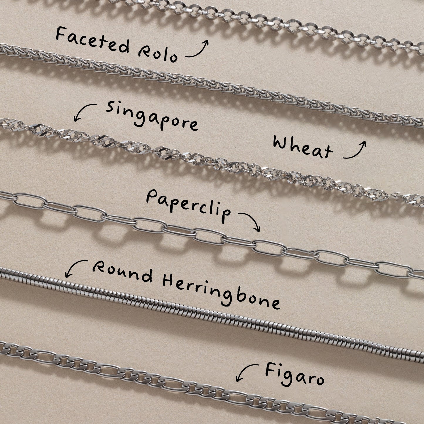 Paperclip Charm & Layering Necklace