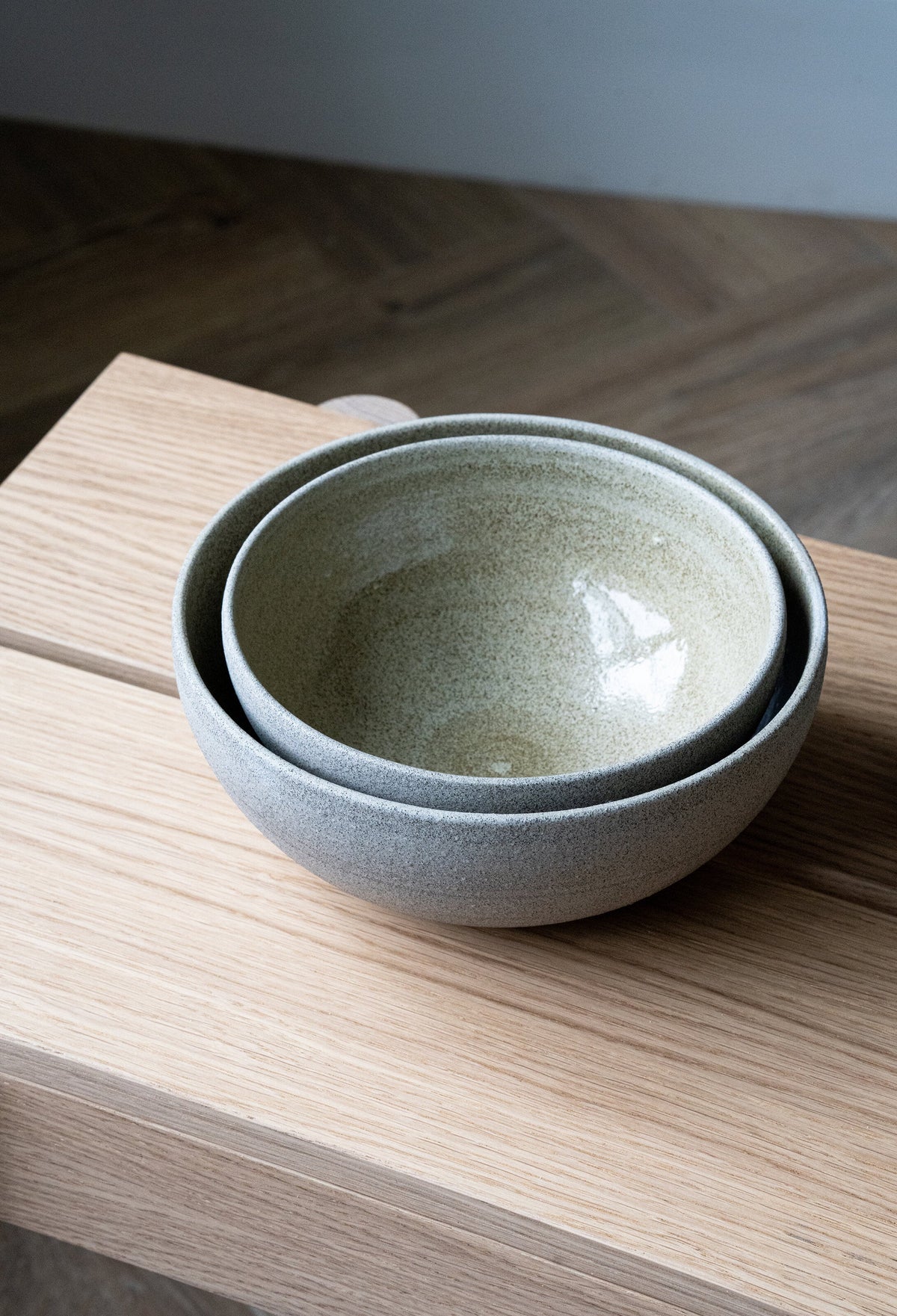 Stoneware Nesting Bowl Set "Concrete"