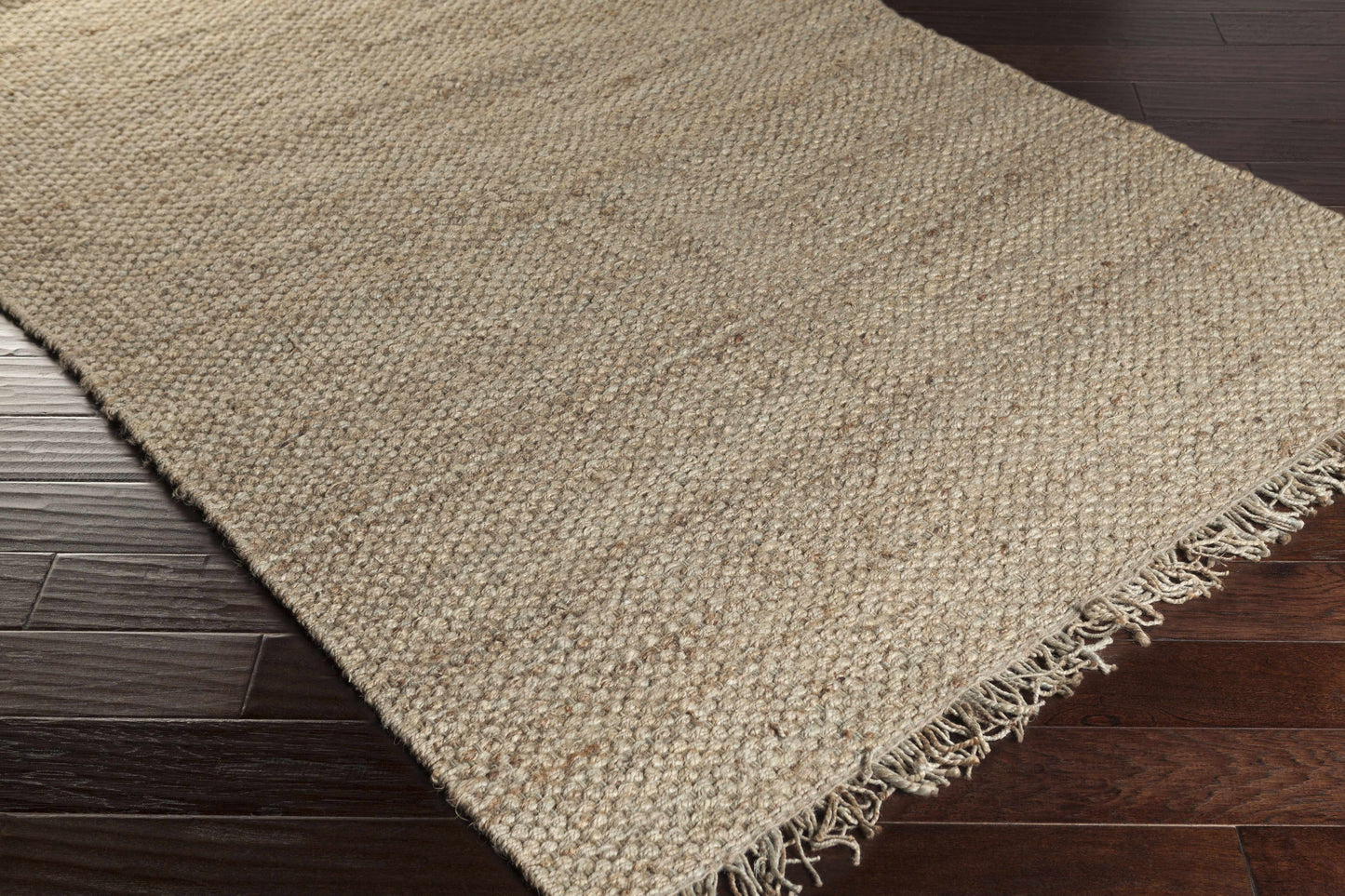 Hovland Hand Woven Natural Jute Rag Rug