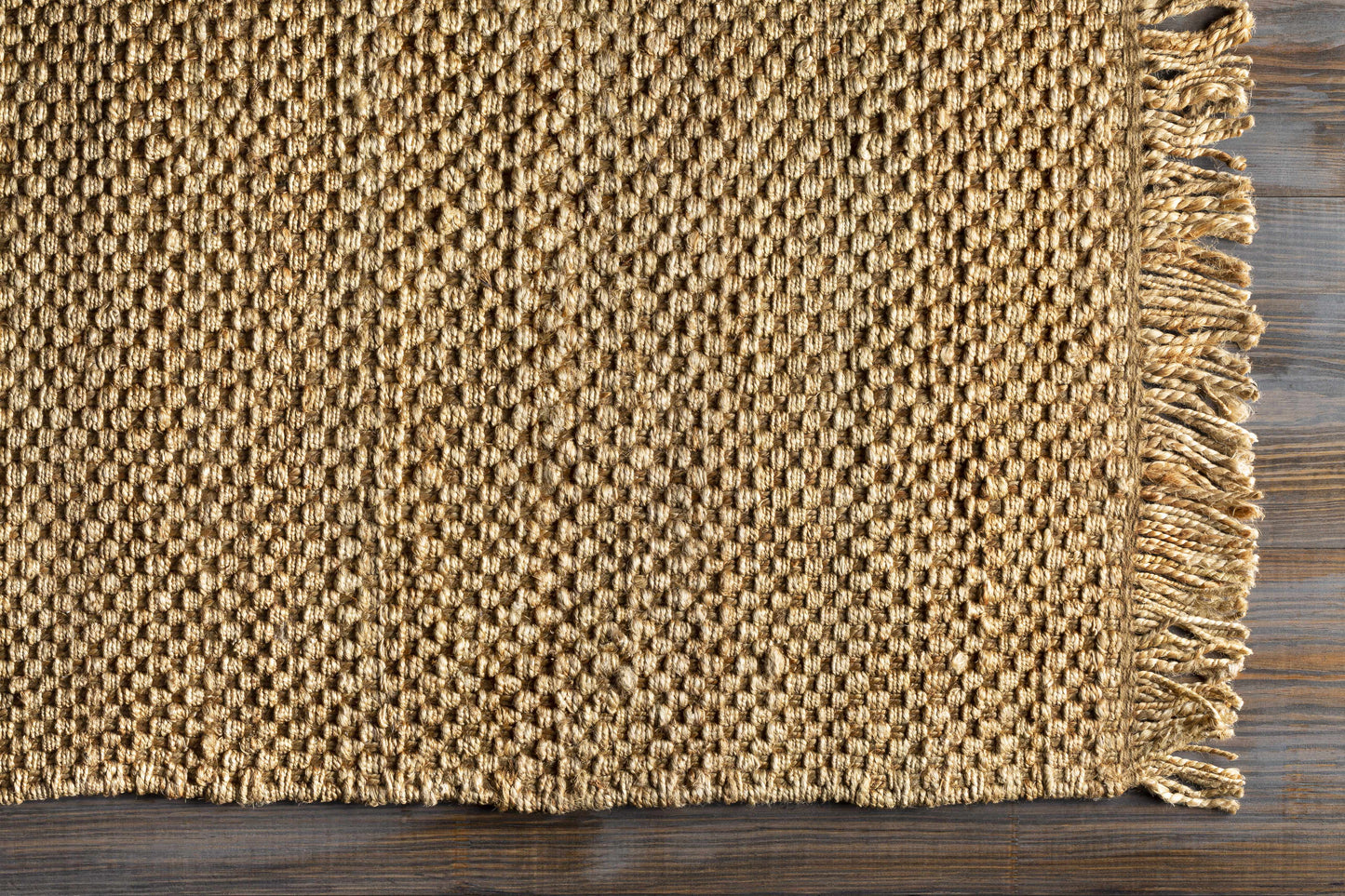 Hovland Hand Woven Natural Jute Rag Rug