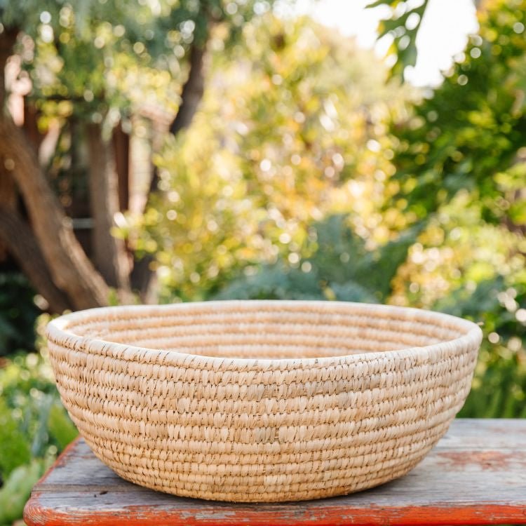 Palm Leaf Jumbo Woven Bowl
