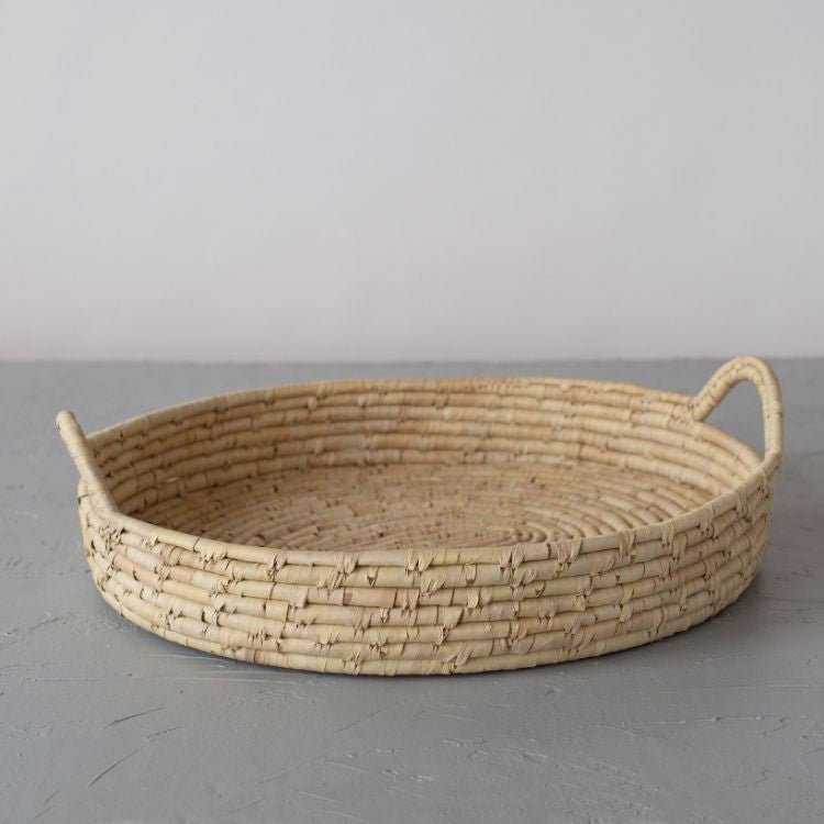 Palm Leaf Large Woven Tray