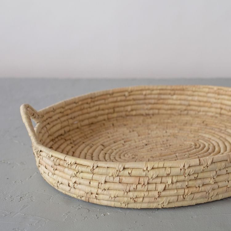 Palm Leaf Large Woven Tray
