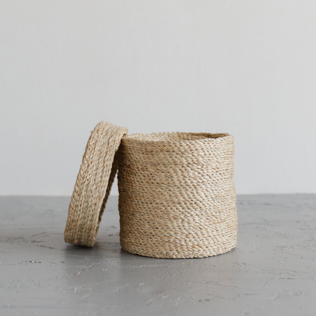 Round Jute Lidded Trio