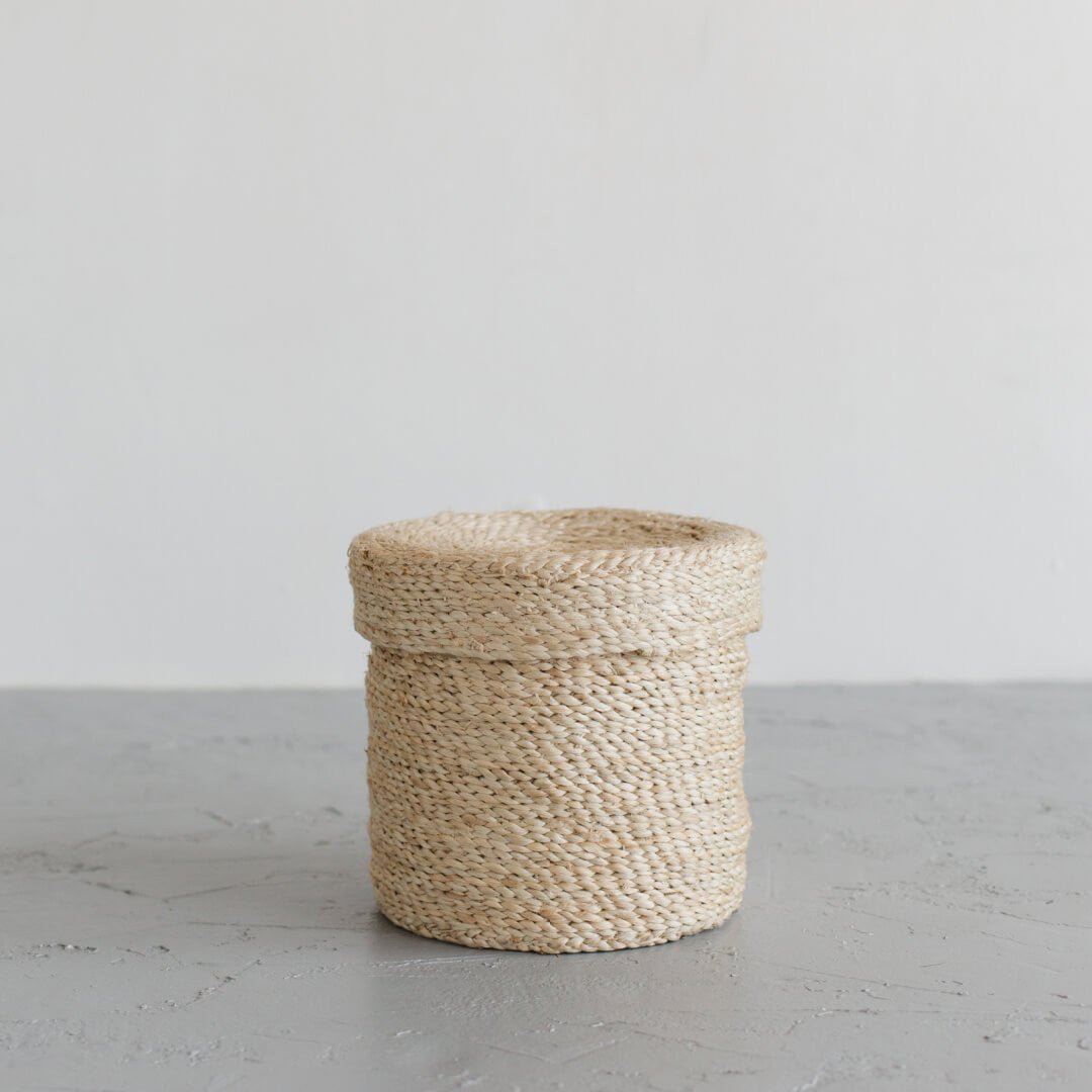 Round Jute Lidded Trio
